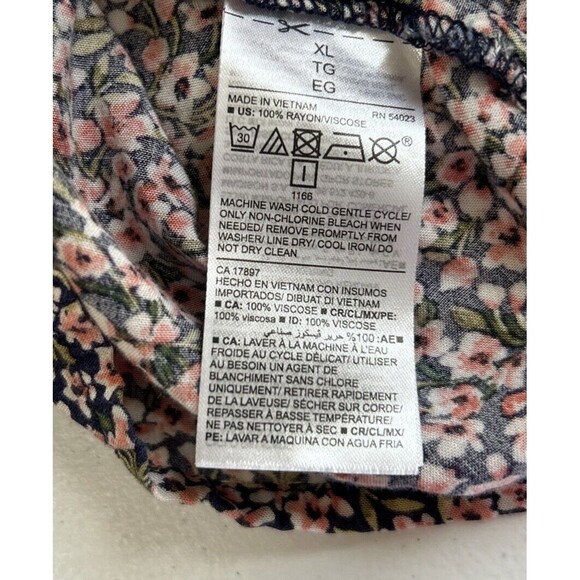 Old Navy Women’s Sz XL Boho Floral Balloon Long Sleeves Size L Free Flowing - Picture 9 of 9